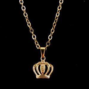 Crown Stainless Steel Pendant with Chain
